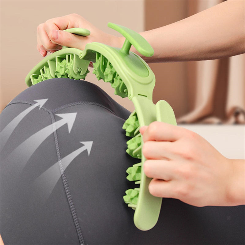 Multifunctional Manual Massager Roller - 11 Wheels for Legs & Body