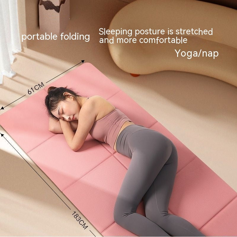 Folding TPE Yoga Mat - Portable Siesta Mat for Classroom 183x61CM